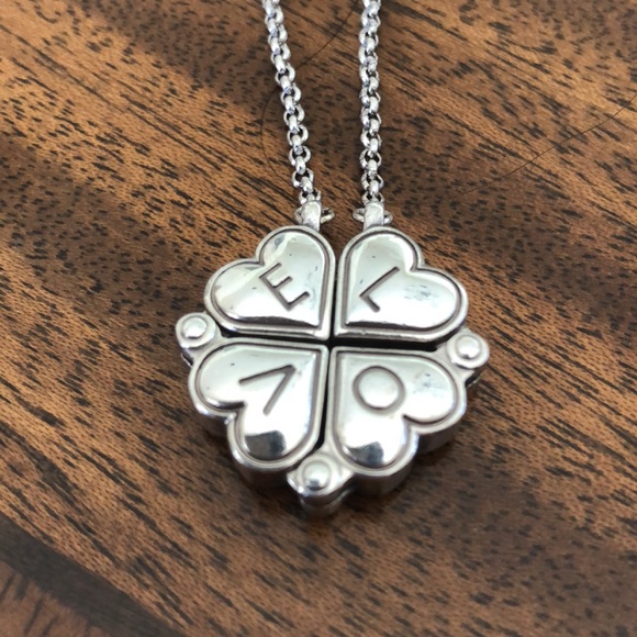 BRIGHTON Convertible and reversible Cloverheart Love necklace - Picture 2 of 16